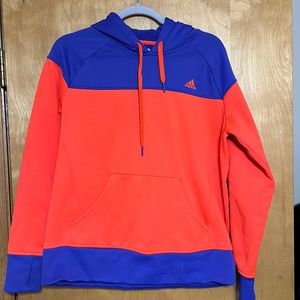 Adidas Orange and Purple Climawarm Hoodie